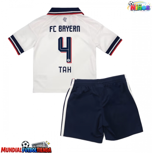 Camiseta Bayern Munich Jonathan Tah #4 Segunda Equipación Replica 2026-27 para niños mangas cortas (+ Pantalones cortos)
